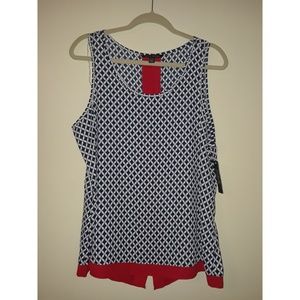 Split Back Sleeveless Sheer Top